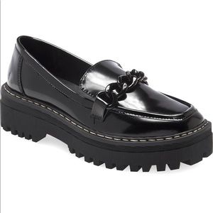 NWT- Black Patent Leather Haazel Platform Loafer- COOL PLANET BY STEVE MADDEN -6